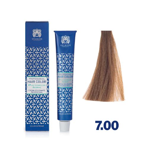 Tinte Valquer 7.00 Rubio Medio doble cobertura con Vplex 60ml