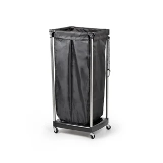 Toallero de tela negro Modelo Oby con ruedas