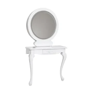 Tocador de maquillaje y estética con luz blanco