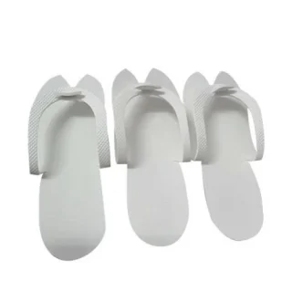 Zapatillas para pedicura blanco bolsa 12 pares